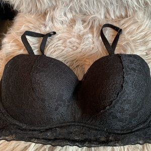 Victoria Secret Pink Black lace Bralette